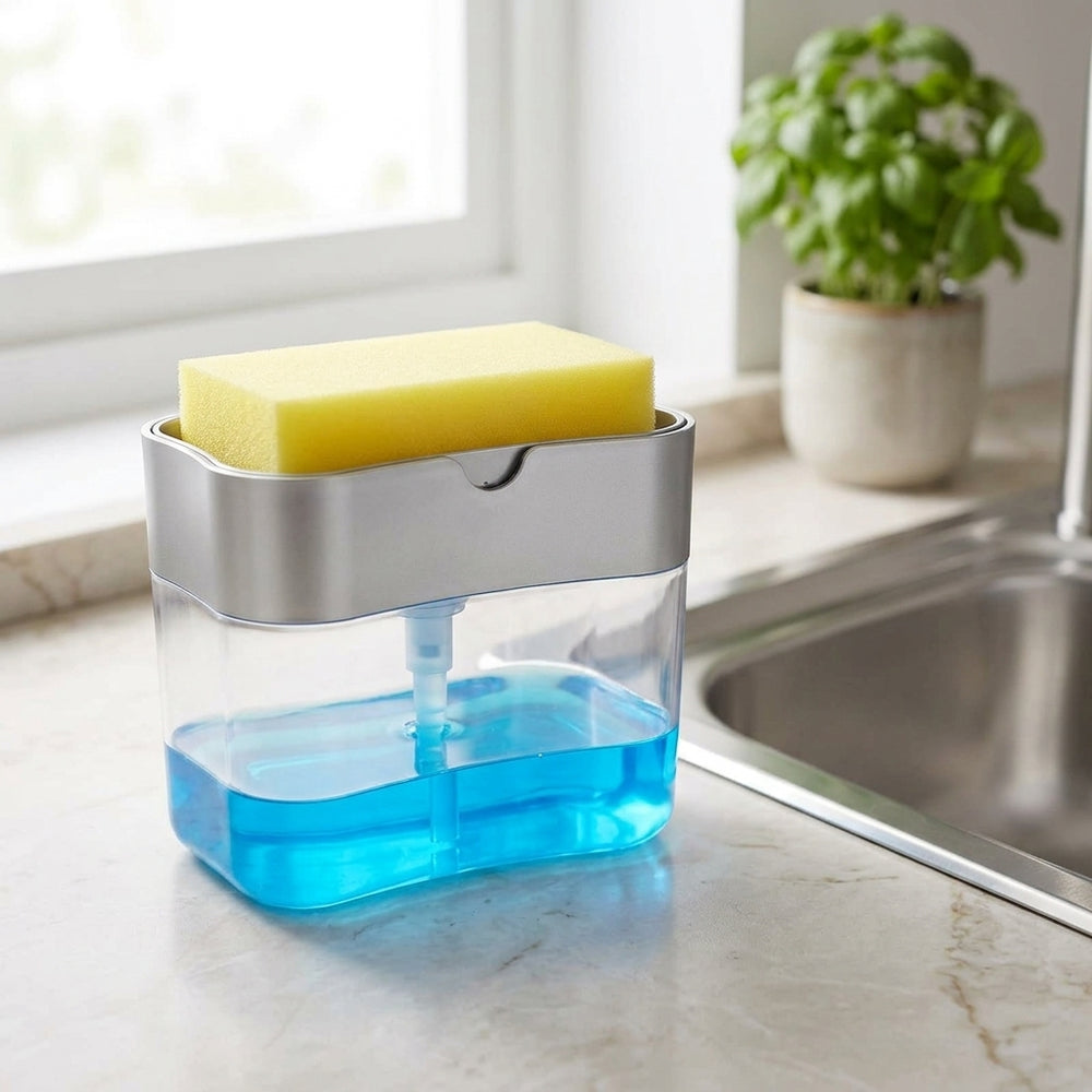 Dispensador de Jabón con Esponja