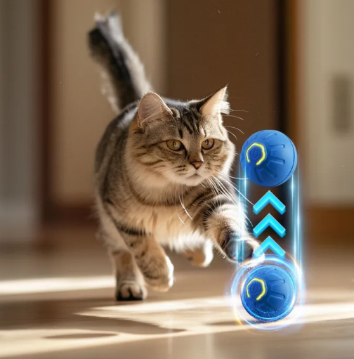 Pelota Interactiva Automática para Mascotas