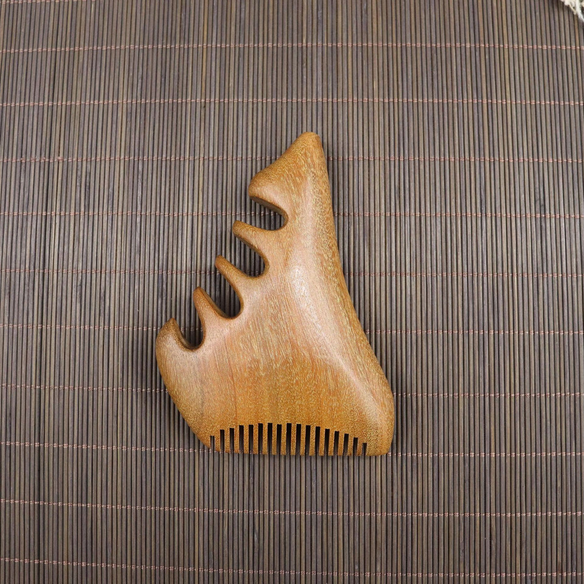 Masajeador de cuero cabelludo de madera de sándalo con púas anchas — imagen 17 de 25